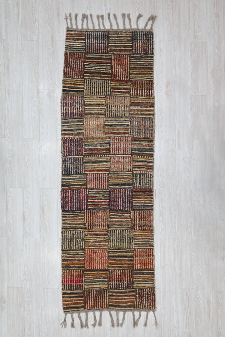 brown Runner rug 2' 8" x 8' 5"