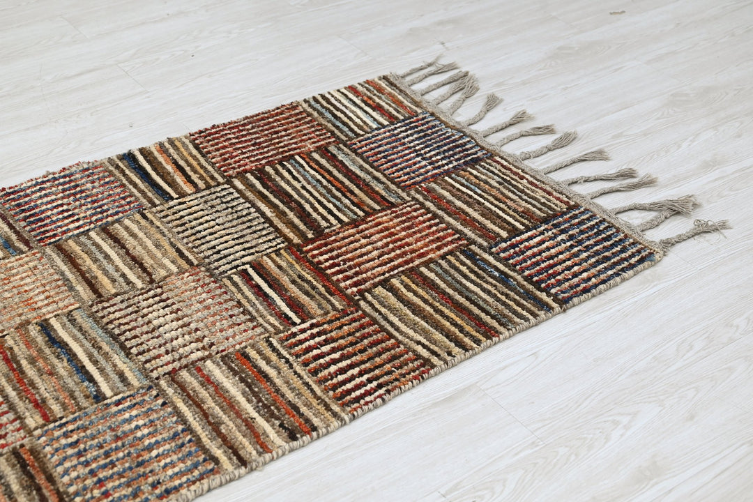 brown Runner rug 2' 8" x 8' 5"