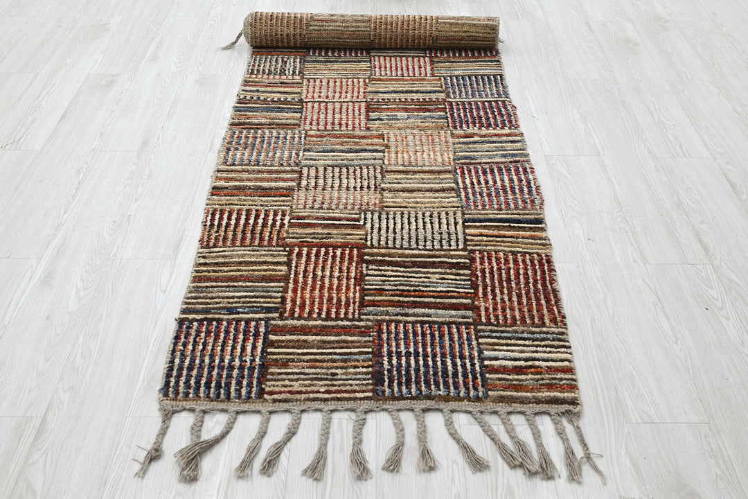 brown Runner rug 2' 8" x 8' 5"