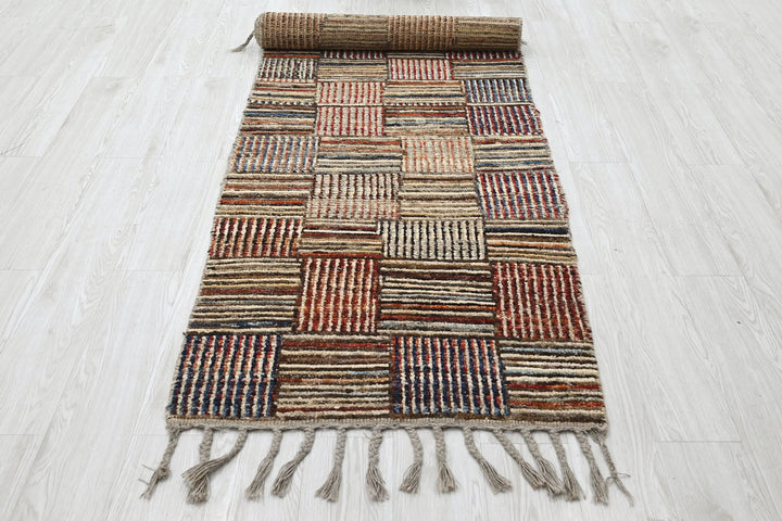 brown Runner rug 2' 8" x 8' 5"