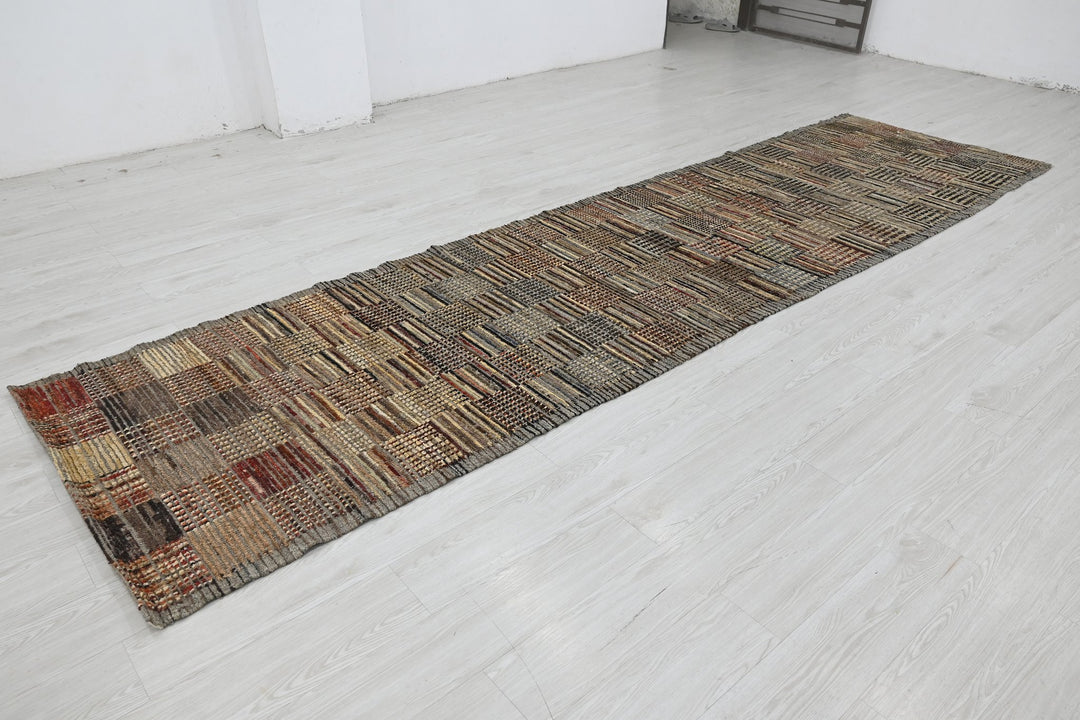 gray Runner rug 3' 5" x 13' 0"