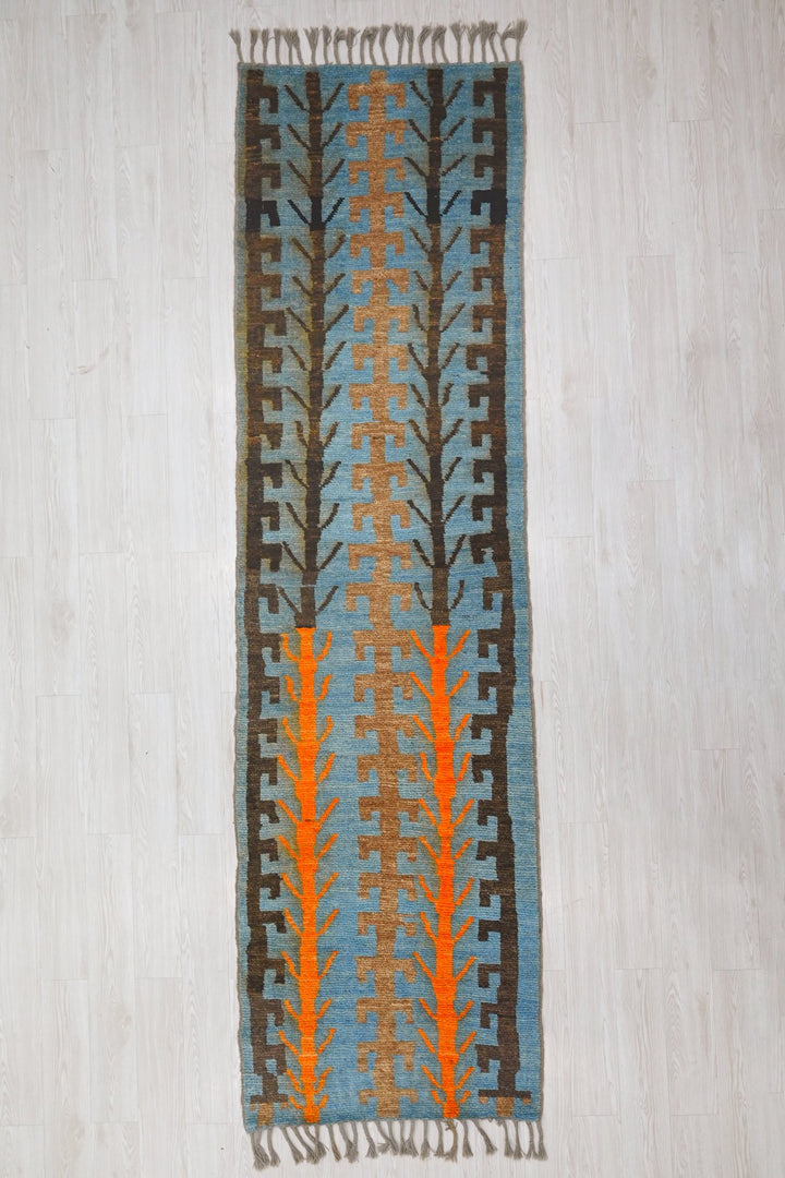 blue Runner rug 3' 1" x 11' 3"