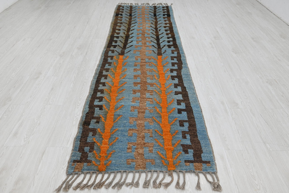 blue Runner rug 3' 1" x 11' 3"