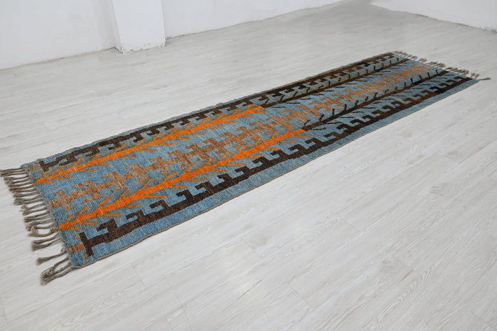 blue Runner rug 3' 1" x 11' 3"