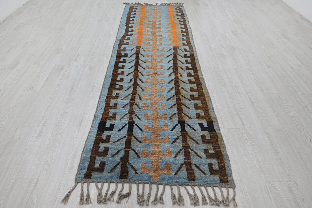blue Runner rug 3' 1" x 11' 3"