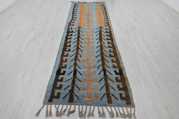 blue Runner rug 3' 1" x 11' 3"