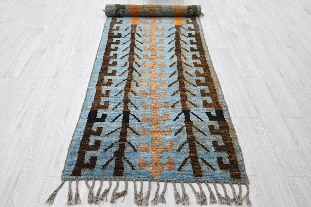 blue Runner rug 3' 1" x 11' 3"