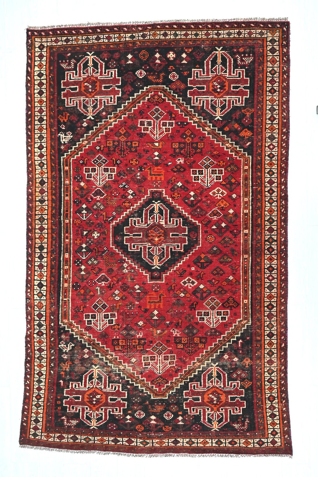 red Medium rug 4' 9" x 8' 2"