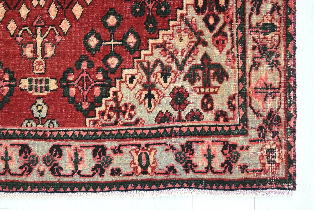 red Accent rug 4' 0" x 6' 3"