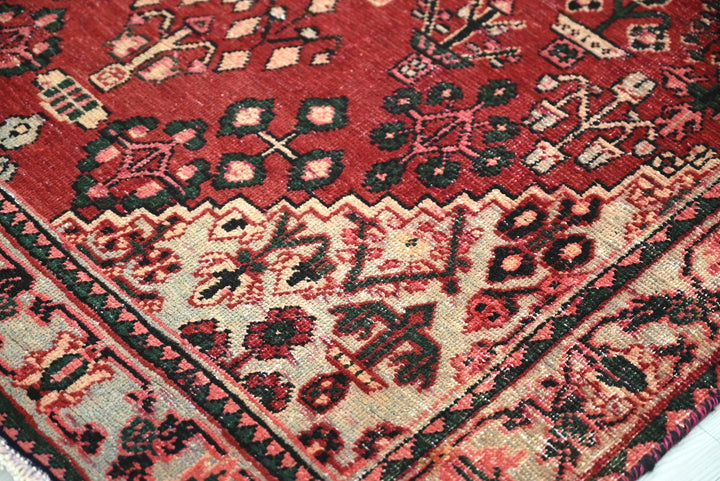 red Accent rug 4' 0" x 6' 3"