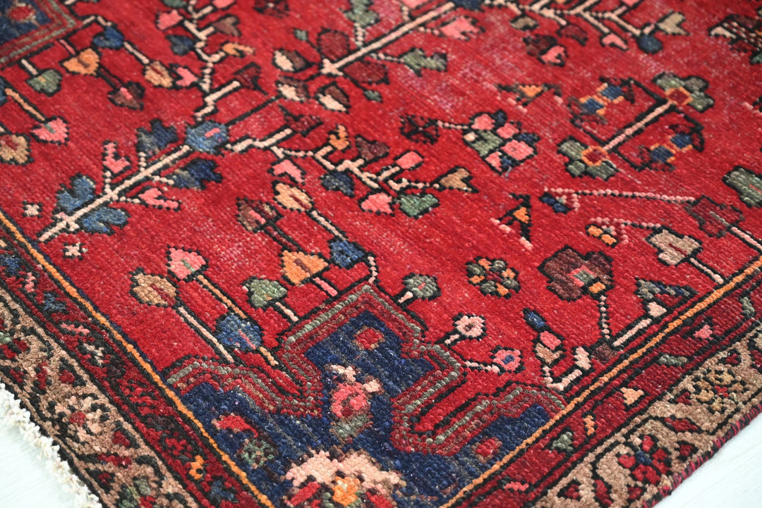 red Accent rug 3' 1" x 5' 10"