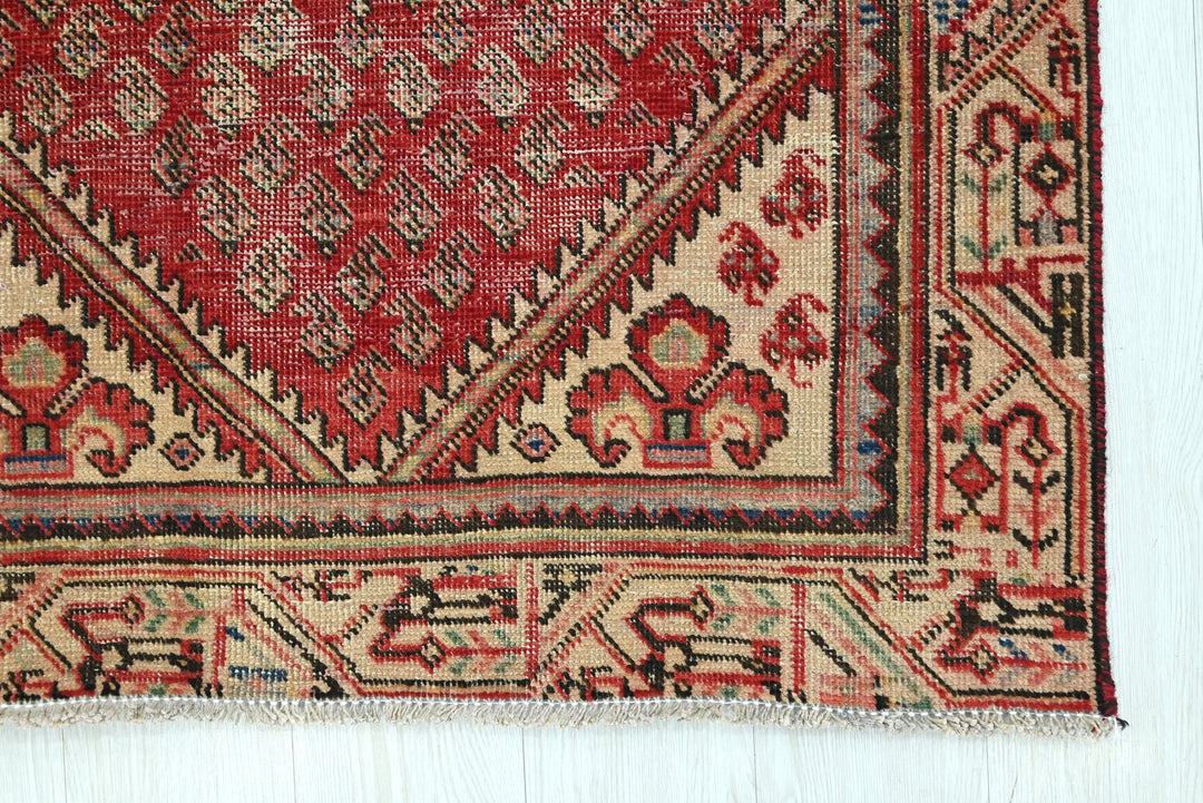 red Accent rug 3' 2" x 4' 6"
