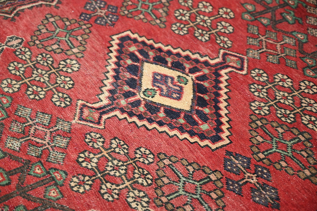 red Accent rug 4' 1" x 6' 1"