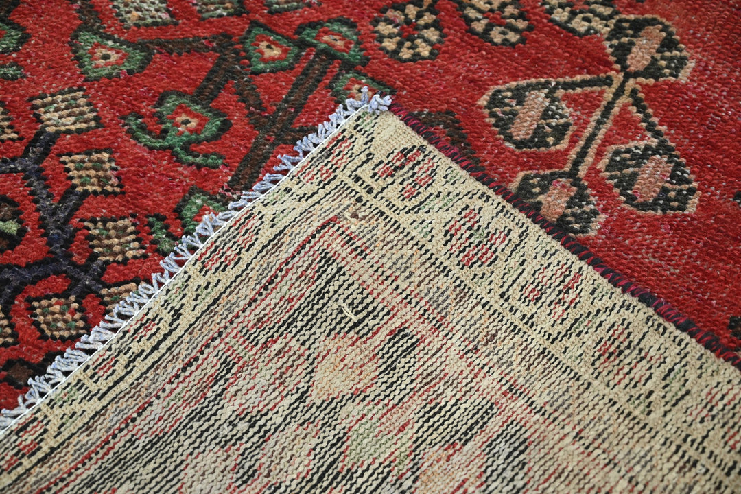 red Accent rug 4' 1" x 6' 1"