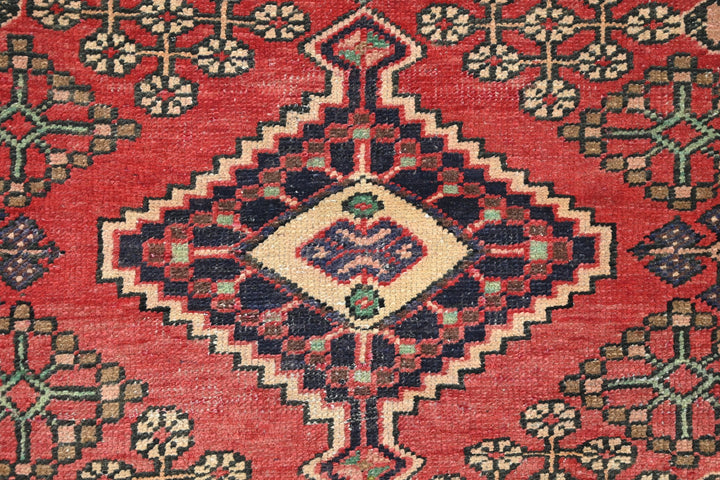 red Accent rug 4' 1" x 6' 1"