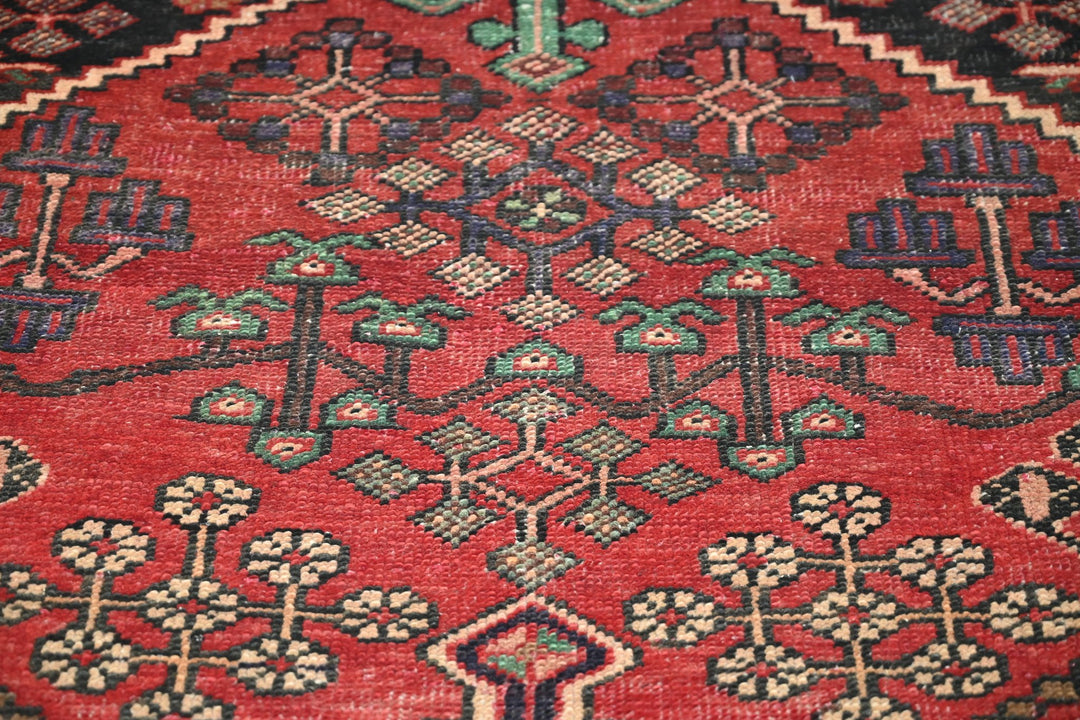 red Accent rug 4' 1" x 6' 1"