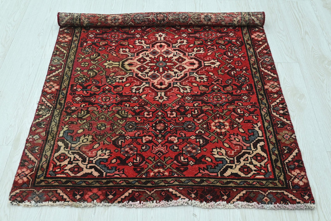 red Accent rug 3' 0" x 4' 6"
