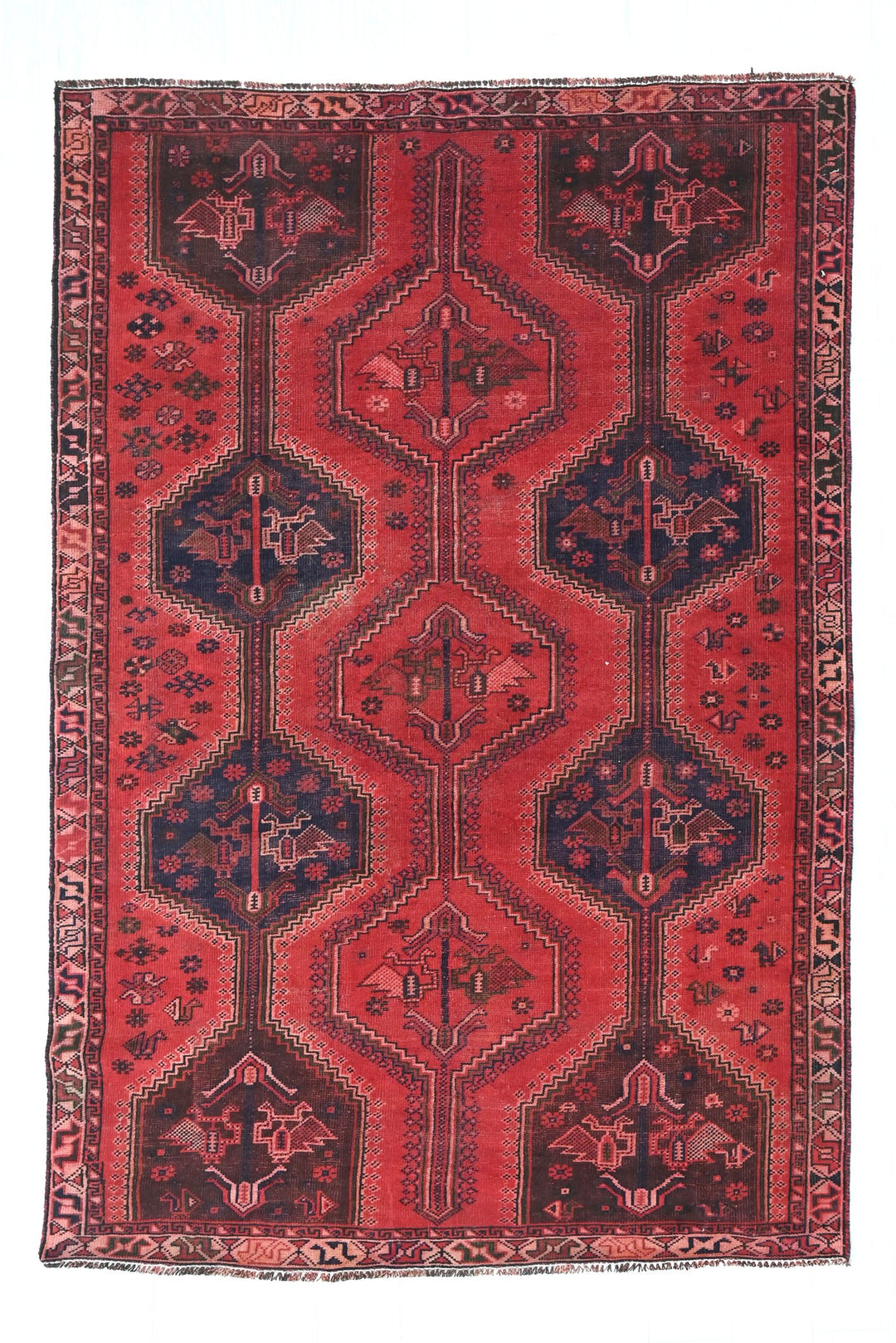 red Medium rug 4' 10" x 7' 5"