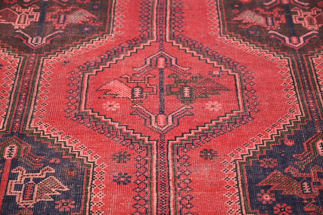 red Medium rug 4' 10" x 7' 5"