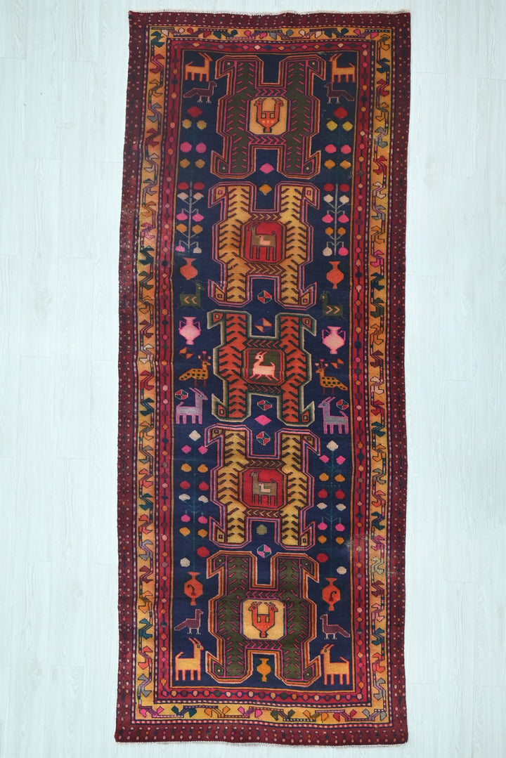 blue Runner rug 4' 1" x 10' 9"
