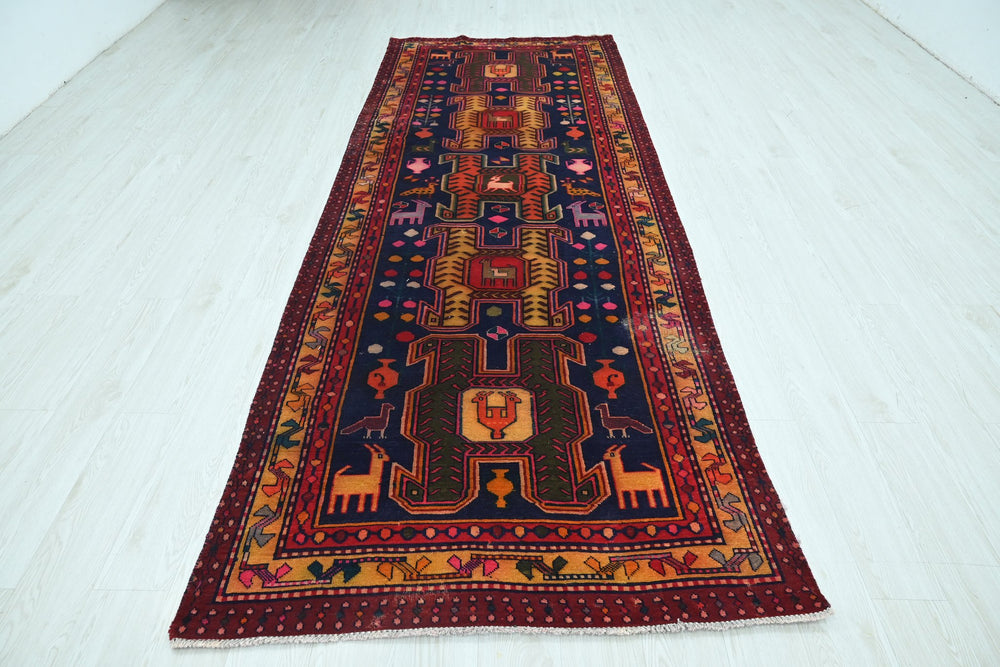 blue Runner rug 4' 1" x 10' 9"