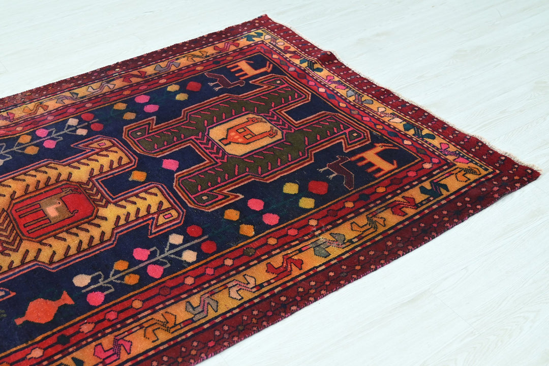 blue Runner rug 4' 1" x 10' 9"