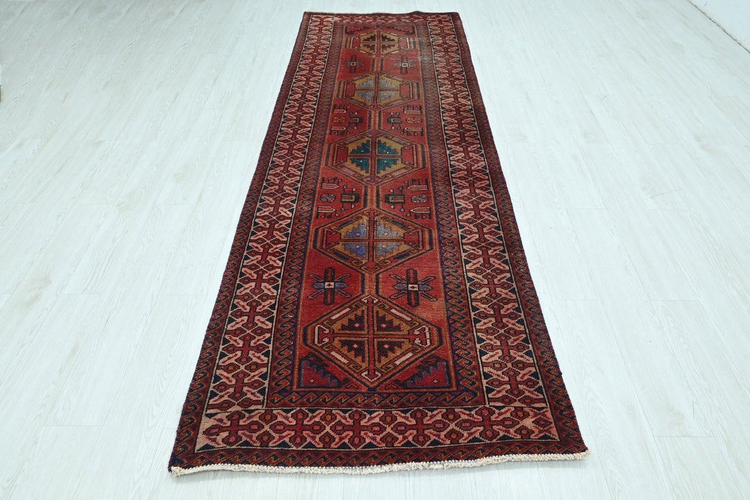 red Runner rug 3' 3" x 9' 10"