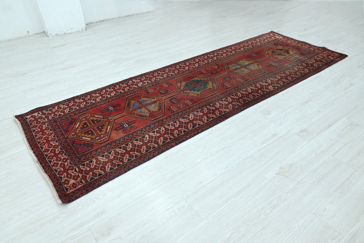 red Runner rug 3' 3" x 9' 10"