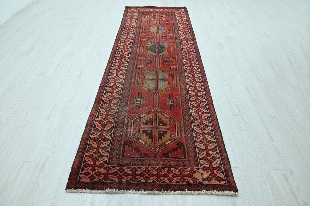 red Runner rug 3' 3" x 9' 10"