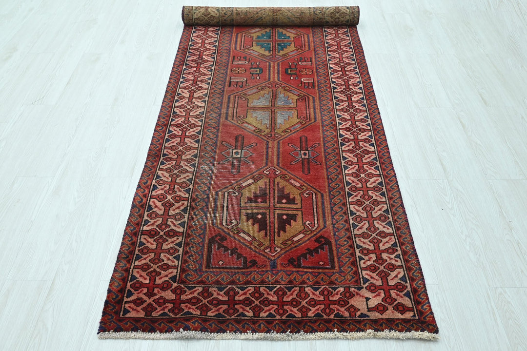 red Runner rug 3' 3" x 9' 10"