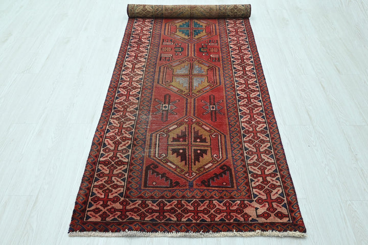 red Runner rug 3' 3" x 9' 10"