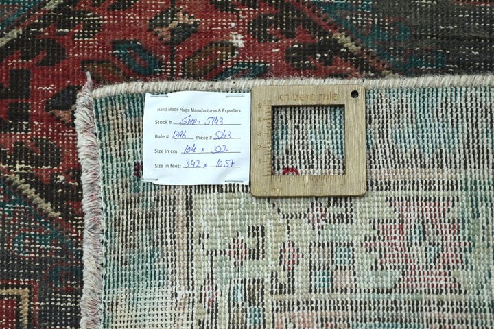 red Runner rug 3' 5" x 10' 7"