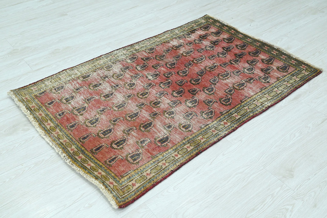 red Accent rug 2' 11" x 4' 4"