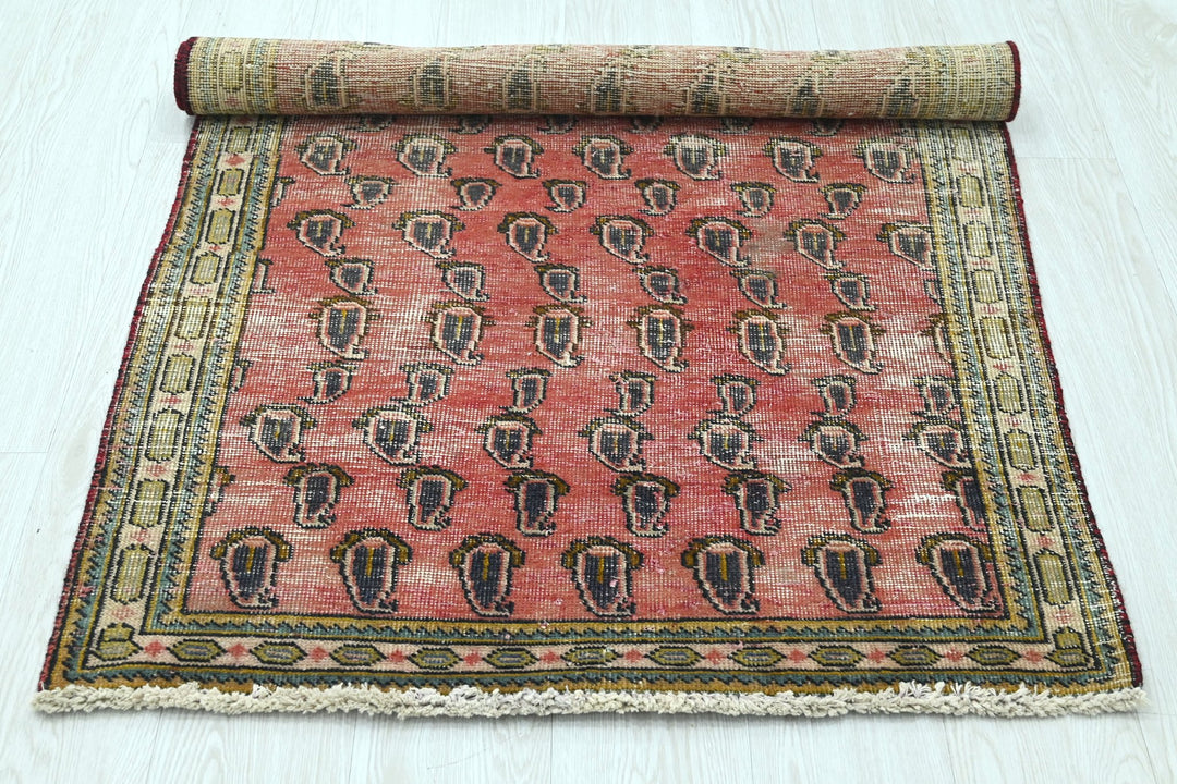 red Accent rug 2' 11" x 4' 4"
