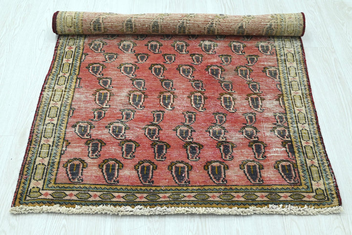 red Accent rug 2' 11" x 4' 4"
