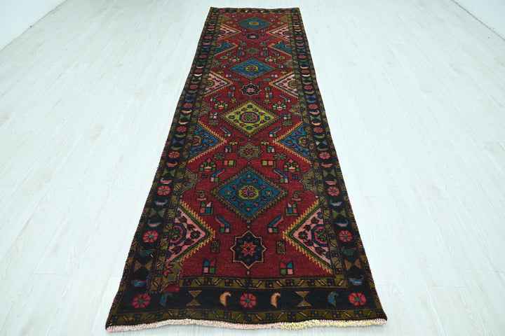 red Runner rug 3' 2" x 10' 10"