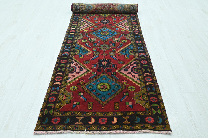 red Runner rug 3' 2" x 10' 10"
