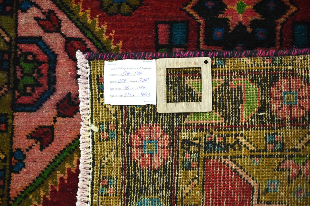 red Runner rug 3' 2" x 10' 10"