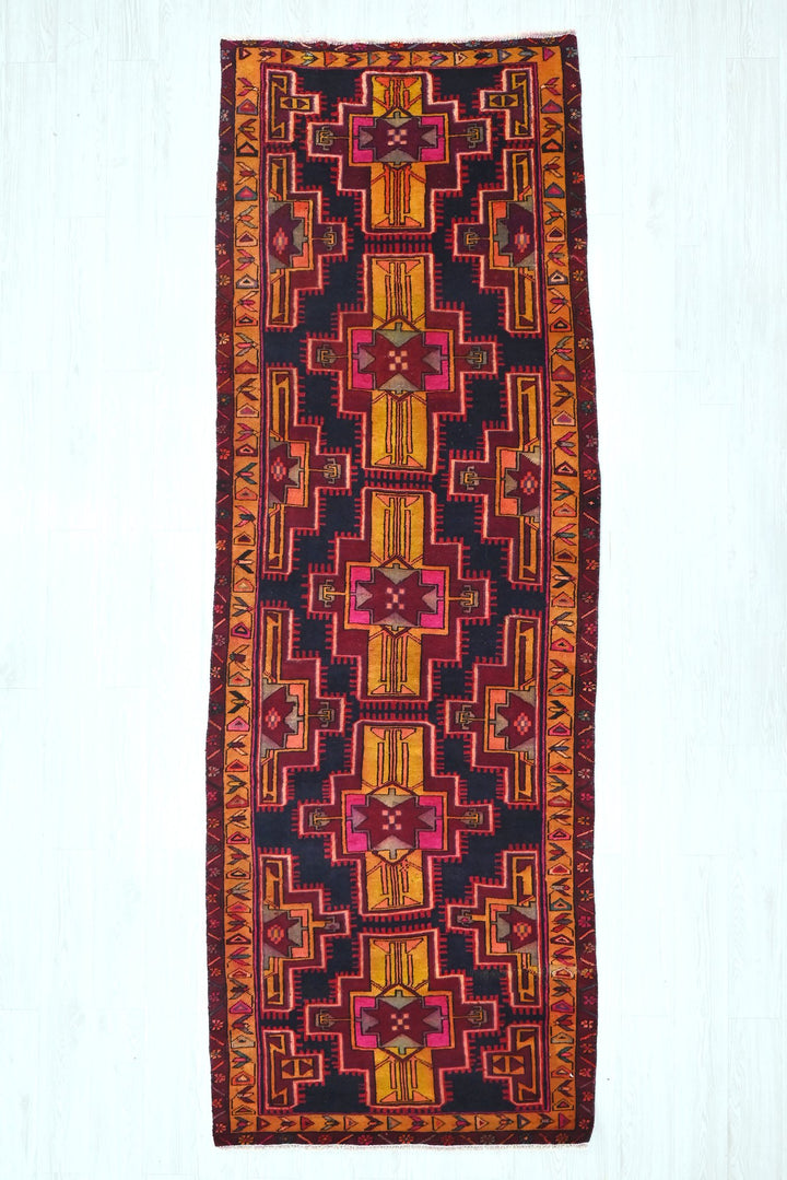 black Runner rug 3' 8" x 10' 4"