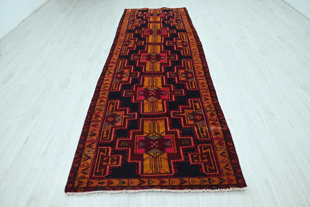black Runner rug 3' 8" x 10' 4"