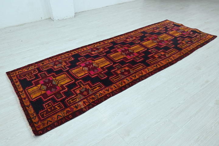 black Runner rug 3' 8" x 10' 4"