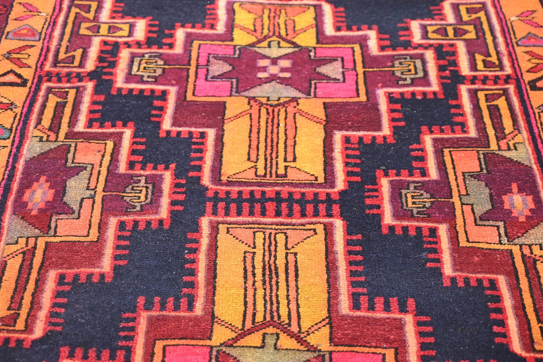black Runner rug 3' 8" x 10' 4"