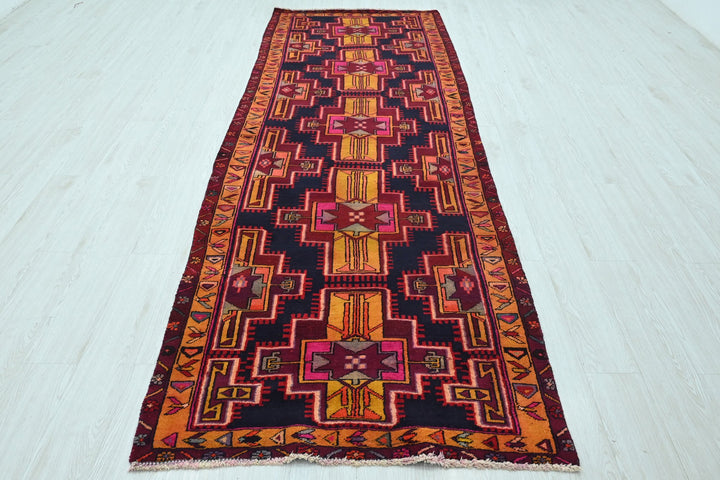 black Runner rug 3' 8" x 10' 4"