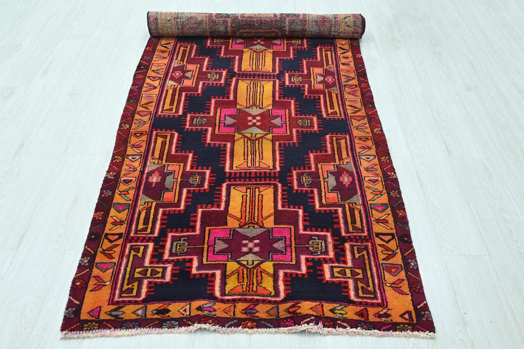 black Runner rug 3' 8" x 10' 4"