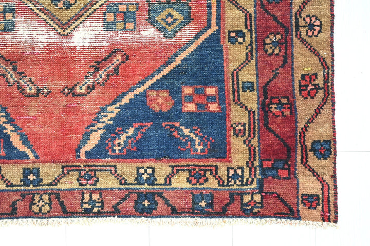 red Accent rug 3' 3" x 4' 11"