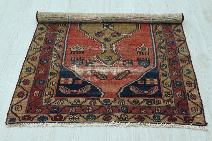 red Accent rug 3' 3" x 4' 11"