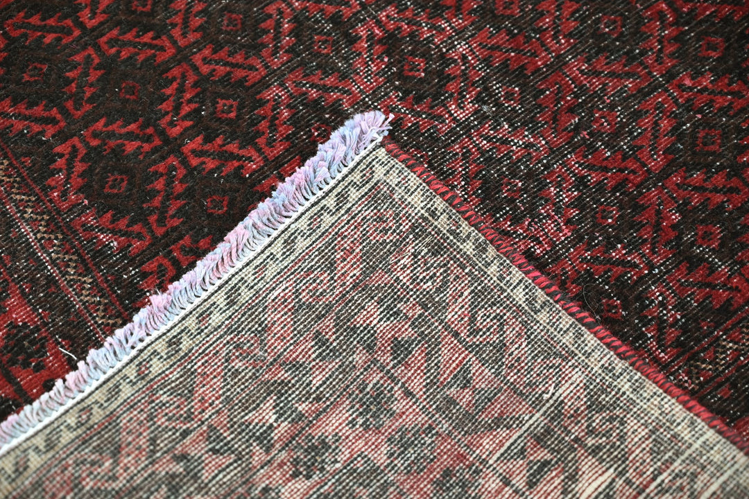 red Accent rug 3' 1" x 5' 5"