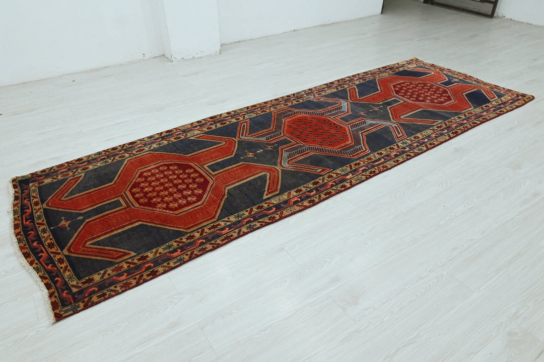 blue Runner rug 3' 8" x 11' 0"