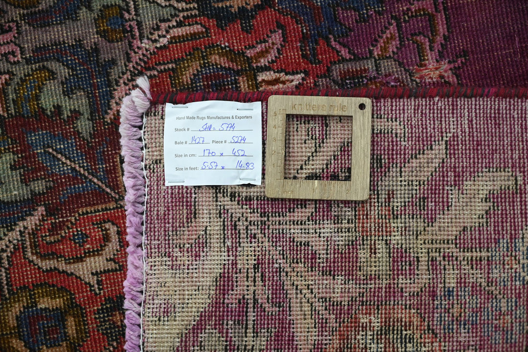 purple Runner rug 5' 7" x 14' 10"