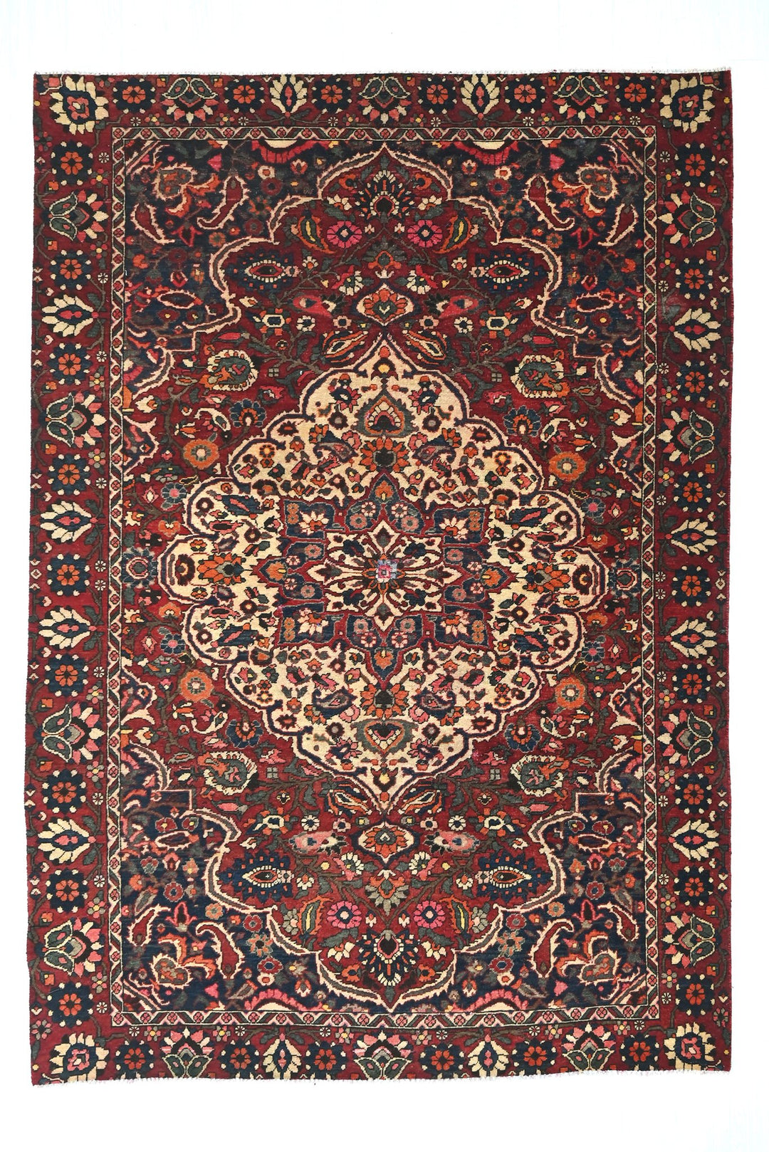 red Medium rug 6' 4" x 9' 1"